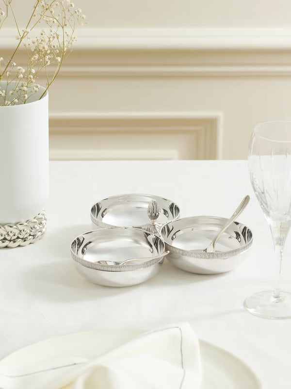 Malmaison- Silver Plated Three Part Server