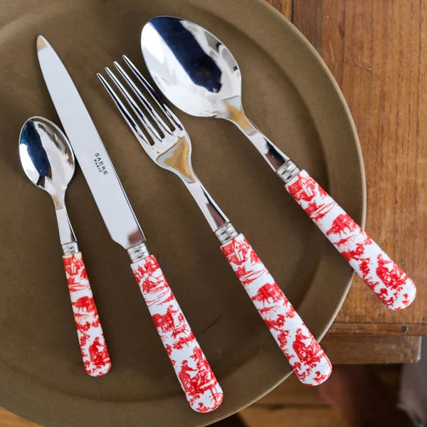 Toile de jouy / Soup Spoon/ Red