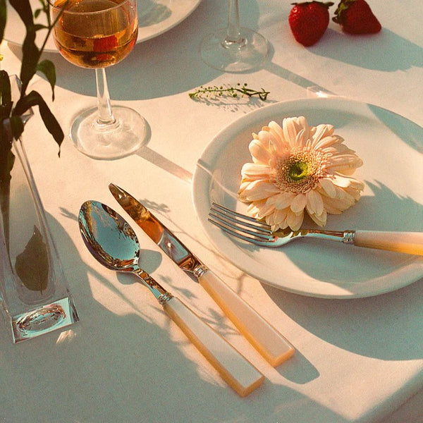 Icône/ 5 pieces cutlery set / Pearl