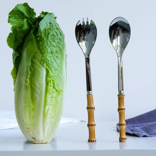 Panda / Salad cutlery set / Bamboo