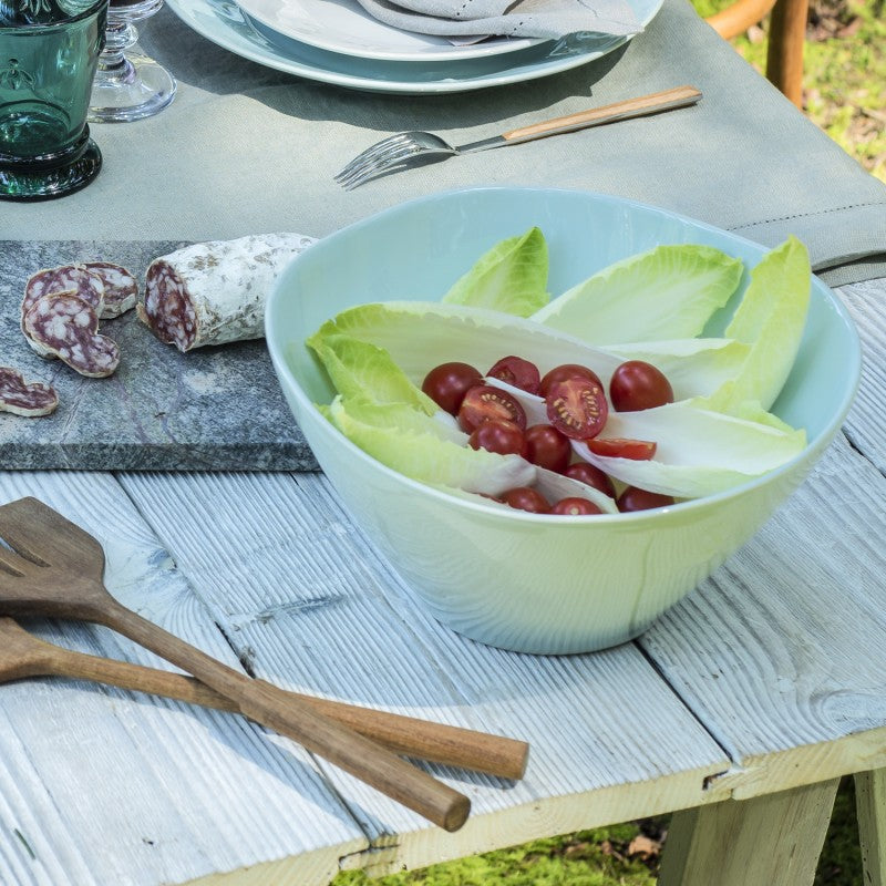 Bee Ceramic Salad Bowl Blue