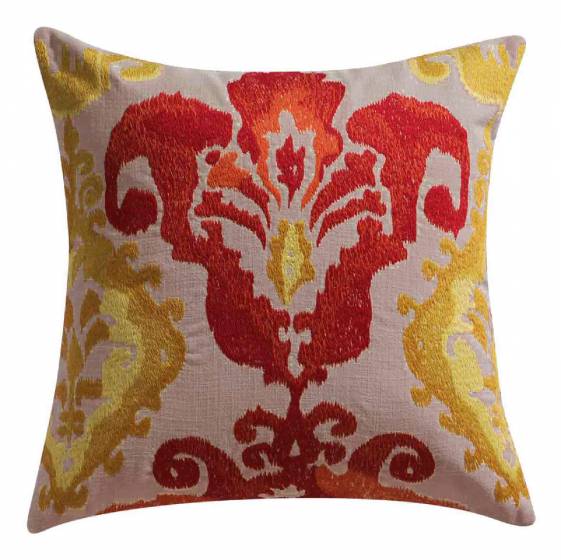 Medallion Ikat Multicolour Cotton Cushion Cover